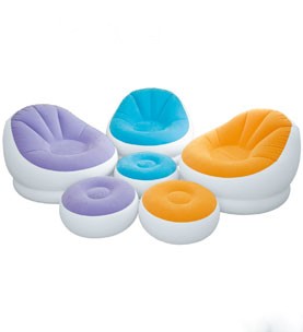 مبل بادی زیر پایی دار سه رنگ اینتکس کد 68572 intex