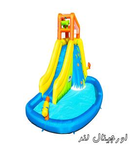 قلعه بادی آبی سرسره دار کوهنوردی کودک کد 53345 Bestway