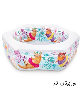 استخر بادی کودک 6 ضلعی آکواریومی اینتکس 56493 intex