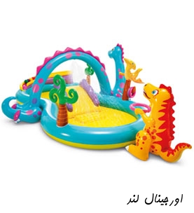 استخر بادی کودک سرسره دار طرح اژدهای اینتکس 57135 intex