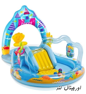 استخر بادی سرسره دار کودک طرح پری دریایی 57139 intex