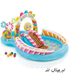 استخر بادی سرسره دار آبنباتی اینتکس کد 57149 intex