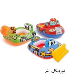 شناور بادی شورتی کودک طرح ماشین اینتکس کد 59586 intex