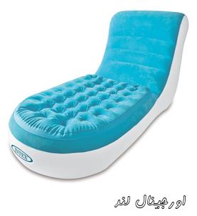 مبل بادی شیب دار آبی رنگ اینتکس کد 68880 intex